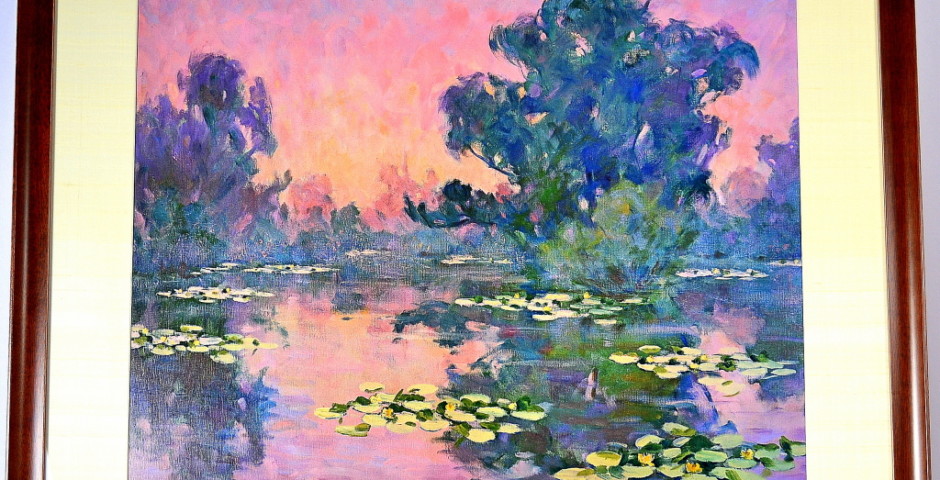 Monet Dawn On Lake And Trees