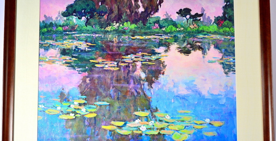 Monet Lake Reflections Big Tree